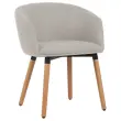2 Fauteuils Arco Beige - Poten van Hout - GENERIEK 
