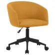 2 Fauteuils Arco geel met wieltjes, gemonteerd 