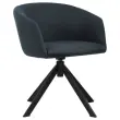 2 ARCO blauwe fauteuils met piramidevoet gemonteerd 