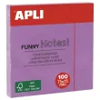 Zelfklevende notitieblok 75 x 75 mm 100 vellen - paars - APLI