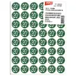 4 vellen van 48 etiketten hernomen -20% groen 