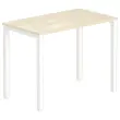 Rechthoekige hoge tafel 140 x 80 Acacia / Wit