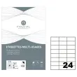 100 Etiketten met rechte hoeken FIDUCIAL 70X37 - 2400 etik / doos