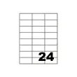 100 Etiketten met rechte hoeken FIDUCIAL 70X37 - 2400 etik / doos
