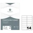 100 Vellen etiketten rechte hoeken FIDUCIAL 105X42 mm - 1400 etik / doos
