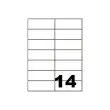 100 Vellen etiketten rechte hoeken FIDUCIAL 105X42 mm - 1400 etik / doos