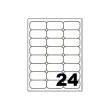 100 Vellen etiketten ronde hoeken FIDUCIAL63,5x33,9 - 2400 etiket/doos