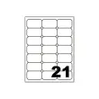 100 Etiketten met ronde hoeken FIDUCIAL 63,5 x 38,1 - 2100 etik / doos