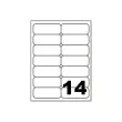 100 Etikettenvellen FIDUCIAL ronde hoeken 99,1 x 38,1 mm 1400 etiketten/doos