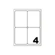 100 Etiketten met ronde hoeken FIDUCIAL 99,1 x 139 mm 400 etik / doos