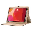 Universele Folio 10" Etui Zwart Smili Leder & Zachte Binnenkant - T'NB