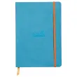 Ingenaaid schrift Rhodiarama A5 160 pagina's - turkoois - RHODIA