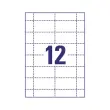 240 Labels voor badges 7,5 x 4 cm 190 gr