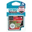 Tape D1 Duurzaam Wit / Rood 12 mm x 3 M