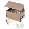 1000 Amerikaanse labels met oogje + ijzerdraad 125 x 63 mm