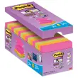 016 Blokken super sticky herpositioneerbare Z-Notes 7,6 x 7,6 cm - Diverse kleuren - 12 + 4 gratis - POST-IT