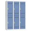 Kast met meerdere lockers - 180 x 120 cm - Grijs/blauw - VINCO INDUSTRIES 