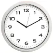 Stille wandklok grijs metaal 38 cm - ALBA 