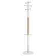Kapstok ACCESS 6 kleerhaken - wit/beuk