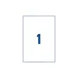 25  Transparante etikettenvellen 210x297 mm, 25 etiketten/doos 