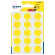 Set van 90 gele ronde kleefpastilles, &Oslash; 19 mm 