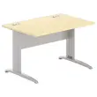 Bureau BUENOS AIRES - 120 x 180 cm - Blad beuk en aluminium poten - FIDUCIAL OFFICE SOLUTIONS 