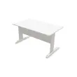 Bureau Buenos Aires - Plateau blanc et pieds aluminium - 140x80 cm