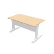Bureau Buenos Aires - 140 x 80 cm - Beuken bovenblad en wit onderstel - FIDUCIAL OFFICE SOLUTIONS