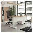 Bureau Buenos Aires - 140 x 80 cm - Grijs bovenblad en wit onderstel - FIDUCIAL OFFICE SOLUTIONS 