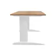 Bureau Buenos Aires - 140 x 80 cm - Plateau noyer et pieds blancs - FIDUCIAL OFFICE SOLUTIONS 