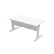 Bureau BUENOS AIRES - Wit blad en aluminium poten - 160x80 cm - FIDUCIAL OFFICE SOLUTIONS 