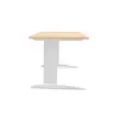 Bureau BUENOS AIRES - Beuken blad en witte poten - 160x80 cm - FIDUCIAL OFFICE SOLUTIONS 