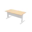 Bureau BUENOS AIRES - Beuken blad en witte poten - 160x80 cm - FIDUCIAL OFFICE SOLUTIONS 