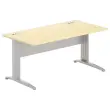 Bureau BUENOS AIRES - 160 x 80 cm - Beuk en aluminium poten - FIDUCIAL OFFICE SOLUTIONS 