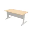 Bureau BUENOS AIRES - 160 x 80 cm - Beuk en aluminium poten - FIDUCIAL OFFICE SOLUTIONS 