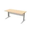 Bureau BUENOS AIRES - 160 x 80 cm - Beuk en aluminium poten - FIDUCIAL OFFICE SOLUTIONS 