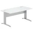 Bureau BUENOS AIRES - grijze aluminium poten 160x80 cm - FIDUCIAL