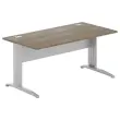 Buenos Aires bureau - Walnoten blad en aluminium poten - 160x80 cm - FIDUCIAL OFFICE SOLUTIONS