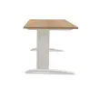 Buenos Aires bureau - Walnoten blad en aluminium poten - 160x80 cm - FIDUCIAL OFFICE SOLUTIONS