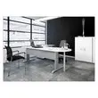 Bureau BUENOS AIRES - Blad wit en aluminium poten - 180x80 cm