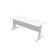Bureau BUENOS AIRES - Blad wit en aluminium poten - 180x80 cm