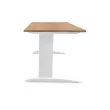 Bureau Buenos Aires - 180 x 80 cm - Walnoot bovenblad en wit onderstel - FIDUCIAL OFFICE SOLUTIONS
