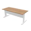 Bureau Buenos Aires - 180 x 80 cm - Walnoot bovenblad en wit onderstel - FIDUCIAL OFFICE SOLUTIONS