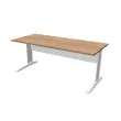 Bureau Buenos Aires - 180 x 80 cm - Walnoot bovenblad en wit onderstel - FIDUCIAL OFFICE SOLUTIONS