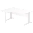 Bureau BUENOS AIRES compact terug naar links wit/wit, L160 