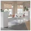 Bureau BUENOS AIRES compact terug naar links wit/wit, L160 
