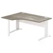 Bureau BUENOS AIRES compact terug naar links notenhout/wit, L160