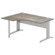 Bureau BUENOS AIRES compact terug naar links notelaar/alu, L160