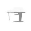 Bureau BUENOS AIRES compact terug naar rechts wit/wit, L160