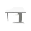 Bureau BUENOS AIRES compact retour naar rechts wit/alu, L160 